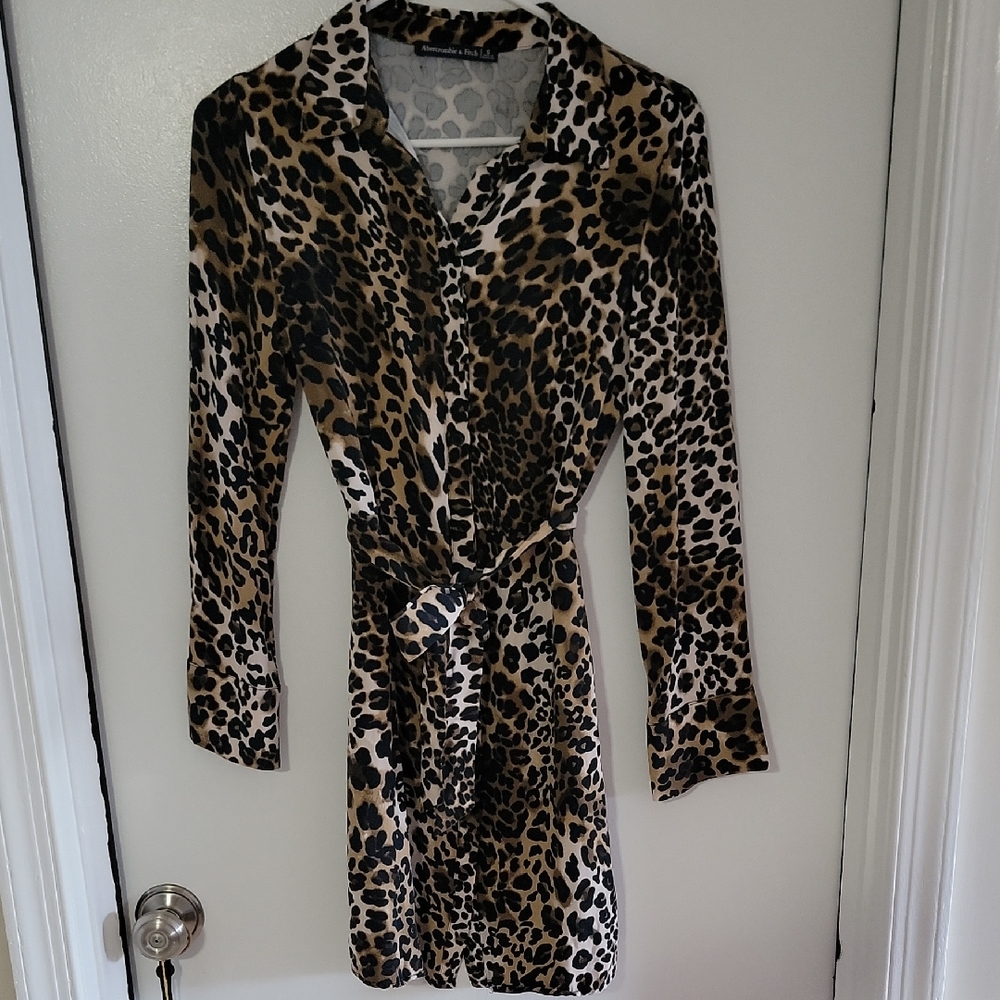 ABERCROMBIE AND FITCH Leopard Print Women's Dress